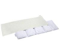 Medi Partners Bouillotte Noyau de Cerise Micro-onde Coussin Chauffant Micro Onde noyaux de cerise 60x20cm 800g 100% coton 5 Chambres par le froid Taie d'oreiller amovible (Grille)
