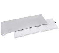 Medi Partners Bouillotte Noyau de Cerise Micro-onde Coussin Chauffant Micro Onde noyaux de cerise 60x20cm 800g 100% coton 5 Chambres par le froid Taie d'oreiller amovible (Gris)
