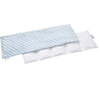Medi Partners Bouillotte Noyau de Cerise Micro-onde Coussin Chauffant Micro Onde noyaux de cerise 60x20cm 800g 5 Chambres par le froid Taie d'oreiller amovible (Bleu clair)