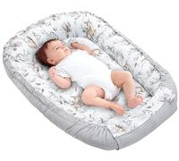Medi Partners Cocon Bébé Réducteur de Lit Nid d'ange Gaufré 100x60x15cm | Réversible, coton 100 % et tissu gaufré, moelleux, idéal pour un nouveau-né, à la maison ou en voyage(Cerf en feuilles)