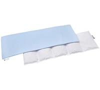 Medi Partners Coussin chauffant noyaux de cerise 60x20cm 800g 100% coton Waffle 5 Chambres par le froid Taie d'oreiller amovible (Bleu Clair)