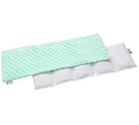 Medi Partners Coussin chauffant noyaux de cerise 60x20cm 800g Minky 5 Chambres par le froid Taie d'oreiller amovible (Menthe)