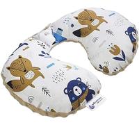 Medi Partners NECK PILLOW Repose-cou pour enfants 100% Coton/Minky Coussin cervical pour bébé pour poussette Voyage en voiture Voyager sommeil cou oreiller Sleeping roll (Boho Animals)