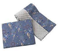 Medi Partners Couverture bébé avec Oreiller 100% Coton Minky pour Enfants Bilatéral 75x100 + 35x30cm Ensemble Multifonctionnel pour Un lit