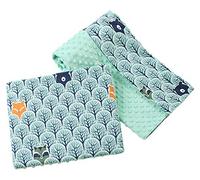Medi Partners Couverture bébé avec Oreiller 100% Coton Minky pour Enfants Bilatéral 75x100 + 35x30cm Ensemble Multifonctionnel pour Un lit