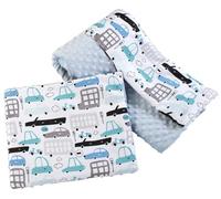 Medi Partners Couverture bébé avec Oreiller 100% Coton Minky pour Enfants Bilatéral 75x100 + 35x30cm Ensemble Multifonctionnel pour Un lit