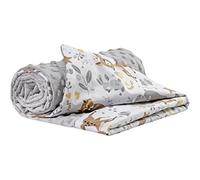 Medi Partners Couverture Bébés 100% Coton 75x100cm à Double Face pour Poussette (Cerf et Minky Gris)