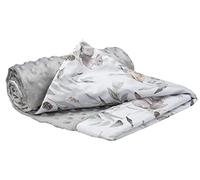 Medi Partners Couverture Bebe Couvertures de Bébé Plaid Enfant Nouveau-né 100% Coton pour Cadeau Naissance 75x100cm Multifonctionnel Bilatéral pour Landaus (Cerf en Feuilles avec Minky Gris)