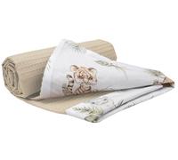 Medi Partners Couverture Bebe Couvertures de Bébé Plaid Enfant Nouveau-né 100% Coton pour Cadeau Naissance 75x100cm Multifonctionnel Bilatéral pour Landaus (Safari avec Gaufre Marron)