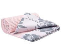 Medi Partners Couverture Bebe Couvertures de Bébé Plaid Enfant Nouveau-né 100% Coton pour Cadeau Naissance 75x100cm Multifonctionnel Bilatéral pour Landaus (Berry avec Rose Gaufre)