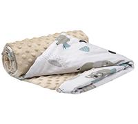 Medi Partners Couverture Bébés 100% Coton 75x100cm pour Enfant Minky Multifonctionnel Bilatéral Doux et Melleux pour Landaus