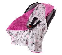 Medi Partners Couverture enveloppante bébé nid d Ange siège Auto 85x85cm Multifonction Poussette Hiver avec Une Capuche Douce et Moelleuse pour landaus