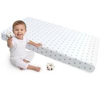 Medi Partners Drap Housse 60x120 Bebe Matelas Enfant Bébé - 100% Coton Fitted Draps Lit pour Baby Bed Cover Sheets literie Mattress Couette (Étoiles Grises sur Blanc)