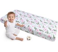 Medi Partners Drap Housse 60x120 Bebe Matelas Enfant Bébé - 100% Coton Fitted Draps Lit pour Baby Bed Cover Sheets literie Mattress Couette(Fleurs Roses)