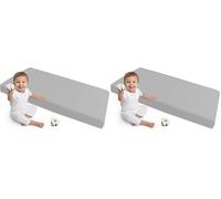 Medi Partners Drap Housse 60x120 lit Bebe Matelas Enfant Bébé - 100% Coton Fitted Draps Lit pour Baby Bed Cover Sheets Matela literie Mattress Couette (Gris) (Lot de 2)