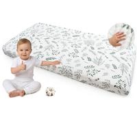 Medi Partners Drap Housse 60x120 lit Bebe Matelas Enfant Bébé - 100% Coton Mousseline Fitted Draps Lit pour Baby Bed Cover Sheets Matela literie Mattress Couette(Feuille d'olivier)