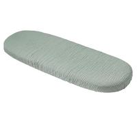 Medi Partners Drap Housse Nacelle 86x40cm Bebe Matelas Lit Couffin Cododo Landau - 100% Coton Mousseline Ovale Poussette Bébé Fitted Sheets Cover pour Mattress (Olive)