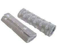 Medi Partners Épaulettes de ceinture pour poussettes sièges auto pour enfants bébé 100% Coton Minky 1 paire 18x13cm Double face poussette voiture de sport