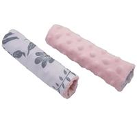 Medi Partners Épaulettes de ceinture pour poussettes sièges auto pour enfants bébé 100% Coton Minky 1 paire 18x13cm Double face poussette voiture de sport