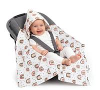Medi Partners Mousseline nid d'Ange Bebe été Couverture enveloppante Bébé siege Auto 85x85cm Couvertures bebe nid d'ange Une Douce Oeko-Tex Moelleuse pour landaus (Arc-en-ciel)