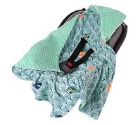 Medi Partners Couverture enveloppante bébé nid d Ange siège Auto 85x85cm Multifonction Poussette Hiver avec Une Capuche Douce et Moelleuse pour landaus