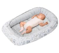 Medi Partners Nid d'ange Bébé Réducteur de Lit Nouveau-né Cocon 100x60x15cm | Réversible, coton 100 % et Minky, doux et moelleux, portable pour la maison et voyages dès la naissance(Glade)