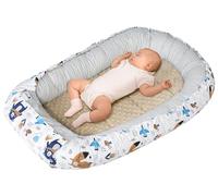 Medi Partners Nid d'ange Bébé Réducteur de Lit Nouveau-né Cocon 100x60x15cm | Réversible, coton 100 % et Minky, doux et moelleux, portable pour la maison et voyages dès la naissance(Boho)