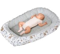 Medi Partners Nid d'ange Bébé Réducteur de Lit Nouveau-né Cocon 100x60x15cm | Réversible, coton 100 % et Minky, doux et moelleux, portable pour la maison et voyages dès la naissance (Cerf)