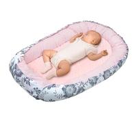 Medi Partners Nid d'ange Bébé Réducteur de Lit Nouveau-né Cocon 100x60x15cm | Réversible, coton 100 % et Minky, doux et moelleux, portable pour la maison et voyages dès la naissance (Berry)