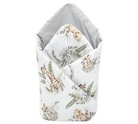 Medi Partners Oreiller 100% Coton 75x75 cm Gigoteuse réversible Douce Toute l'année multifonctionnelle hypoallergénique pour bébé (Safari)