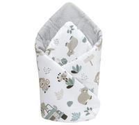 Medi Partners Oreiller 100% Coton 75x75 cm Gigoteuse réversible Douce Toute l'année multifonctionnelle hypoallergénique pour bébé (Zoo de la Menthe)