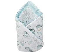 Medi Partners Oreiller 100% Coton 75x75 cm Gigoteuse réversible Douce Toute l'année multifonctionnelle hypoallergénique pour bébé (Océan)