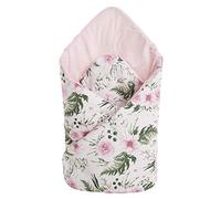 Medi Partners Oreiller 100% Coton 75x75 cm Gigoteuse réversible Douce Toute l'année multifonctionnelle hypoallergénique pour bébé (Fleur à Pois Roses)