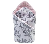 Medi Partners Oreiller Minky 100% Coton 75x75cm Gigoteuse bébé Double Face Doux Toute l'année Multifonction hypoallergénique pour bébés (Berry avec Minky Rosa)