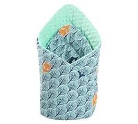 Medi Partners Oreiller Minky 100% Coton 75x75cm Gigoteuse bébé Double Face Doux Toute l'année Multifonction hypoallergénique pour bébés (Forêt à la Menthe Minky)