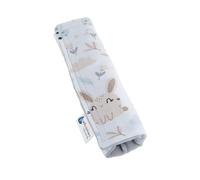 Medi Partners Protège Ceinture Enfant Coussin de Sécurité Voiture Protege Kids 17x22cm 100% Coton Minky Cover Securite Auto Poussette pour Bebe Amovible (Glade avec Minky Gris)