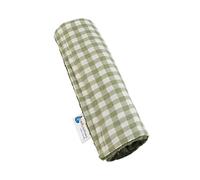 Medi Partners Protège Ceinture Enfant Coussin de Sécurité Voiture Protege Kids 17x22cm 100% Coton Minky Cover Securite Auto Poussette pour Bebe Amovible (Grille avec Olive Minky)