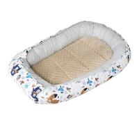 Medi Partners Reducteur de lit Bébé Cocon 100x60x15cm 100% Coton Baby Nest Nouveau-né Nid de Bébés Oreiller Couverture Insert Amovible (Animals Boho avec Minky)
