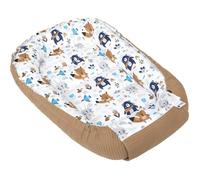 Medi Partners Reducteur de Lit Bebe - Réducteur Bébé 100x60x15cm Cocon et Naissance couffin Nid d'ange 100% Coton Gaufre (Boho avec Beige Gaufre)