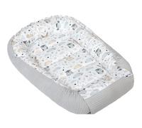Medi Partners Reducteur de Lit Bebe - Réducteur Bébé 100x60x15cm Cocon et Naissance couffin Nid d'ange 100% Coton Gaufre (Glade avec Gaufre Grise)