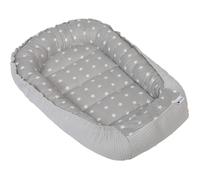 Medi Partners Reducteur de Lit Bebe - Réducteur Bébé 100x60x15cm Cocon et Naissance couffin Nid d'ange 100% Coton Gaufre (Étoiles avec Gris Gaufre)