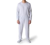 MEDI.TECH ITALY - Pyjama sanitaire pour personnes âgées en coton d'été avec fermeture éclair arrière - Tuton pour personnes âgées avec Alzheimer ou Incontinence Made Italy - Gouvernail bleu, Bleu et