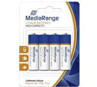 Media Range MRBAT154 Mignon Batterie au Lithium AA 1.5V Chrome