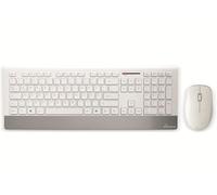 MediaRange MROS106 clavier Souris incluse Maison RF sans fil QWERTZ Allemand Argent, Blanc