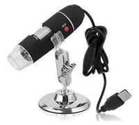 Media-Tech 50x - 500 x Grossissement endoscope, 2MP 8pcs LED USB 2.0 Microscope numérique, Mini caméra avec adaptateur OTG et support en métal,