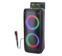 Media-Tech FUNBOX BT MT3181 Karaoké Enceinte Bluetooth Portable avec Microphone Bluetooth 40 W RMS, Prend en Charge Les Cartes Micro SD, éclairage Couleur RVB