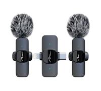 Media-Tech Ensemble micro-cravate Micro-Mic Duo MT416 – sans fil USB-C/Lightning – Pack 2 – 4 h