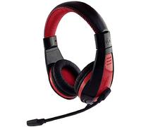 Media-Tech mt3574 Binaural Filaire Noir, Rouge Casque avec Microphone - Écouteurs avec Microphone (PC/Jeux, USB, Binaural, Bandeau, Noir, Rouge, avec Fil)