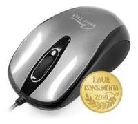 Media-Tech PLANO MT1091S - Souris - optique - 3 boutons - filaire - USB - argent