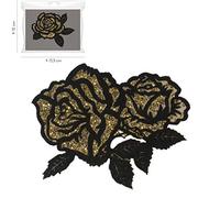 MEDIAC Ecusson XL Rose Pailletée 9X7Cm Thermocollant